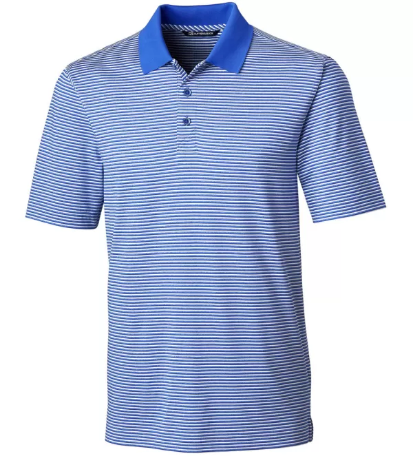 Cutter u0026 Buck Cutter & Buck Forge Tonal Stripe Short Sleeve Polo Shirt- Polos & Knits