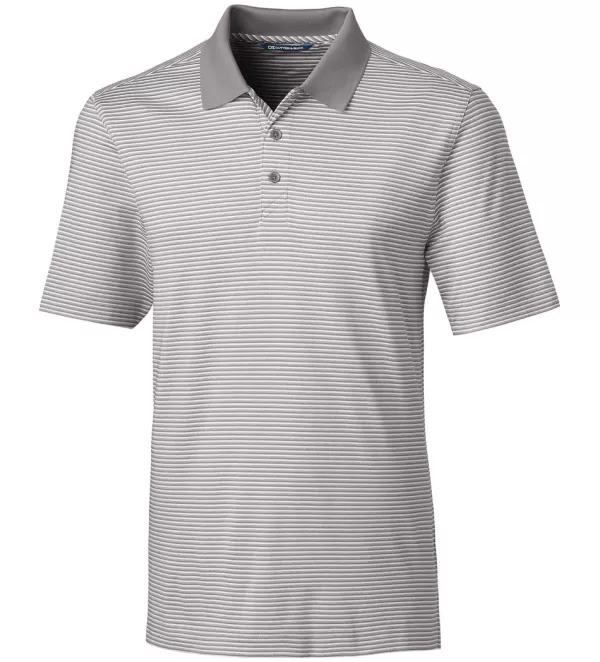 Cutter u0026 Buck Cutter & Buck Forge Tonal Stripe Short Sleeve Polo Shirt- Polos & Knits