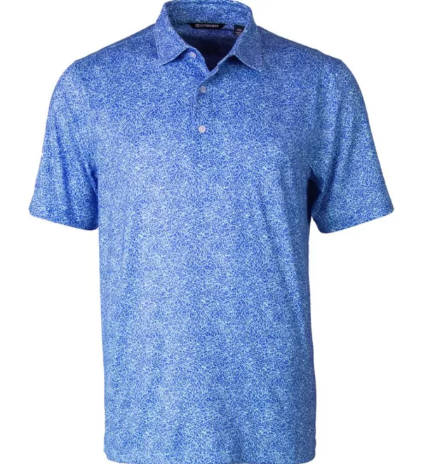 Cutter u0026 Buck Cutter & Buck Pike Constellation Print Short Sleeve Polo Shirt- Polos & Knits