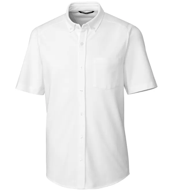 Cutter u0026 Buck Cutter & Buck Reach Short Sleeve Oxford Sport Shirt- Short Sleeve Sport Shirts
