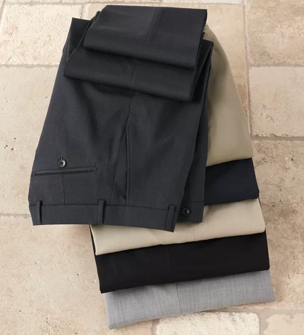 patrick_james_gabardine_flatfront_slacks_3.webp Patrick James Gabardine Flat-Front Slacks- Dress Pants