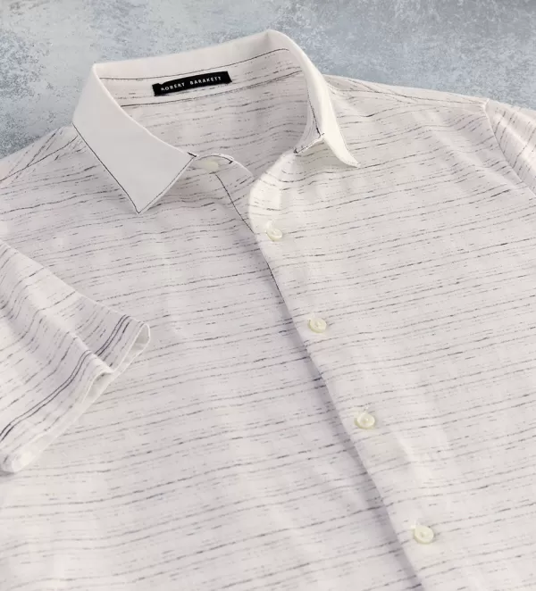 Robert Barakett Torchwood Knit Short Sleeve Sport Shirt- Short Sleeve Sport Shirts