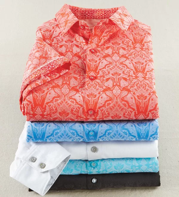 robert_graham_highland_jacquard_short_sleeve_shirt_2.webp Robert Graham Highland Jacquard Short Sleeve Shirt- Short Sleeve Sport Shirts