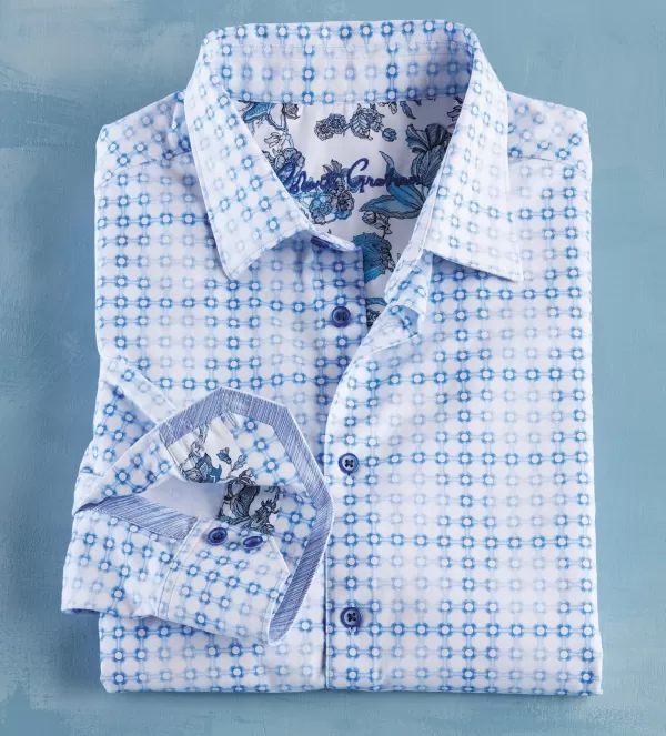 Robert Graham Port Of Call Long Sleeve Knit Shirt- Long Sleeve Sport Shirts