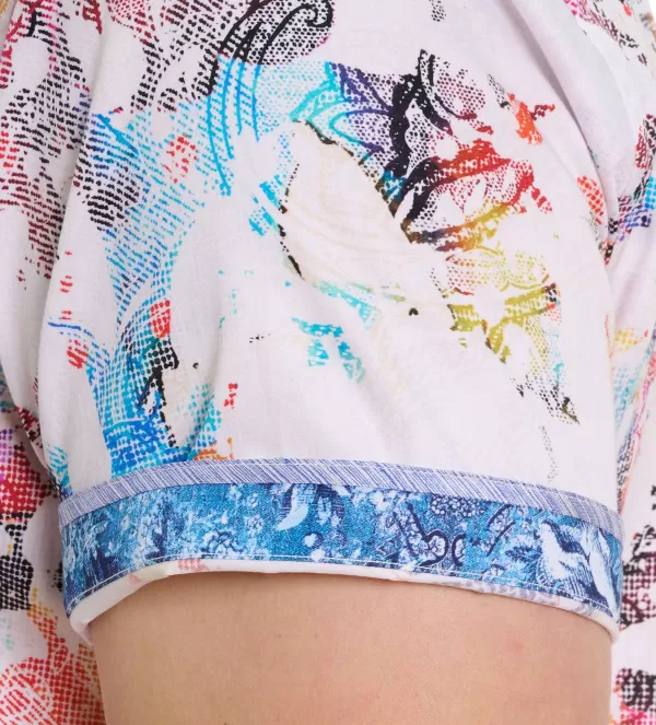 Robert Graham Short Sleeve Splash Of Color Shirt- Short Sleeve Sport Shirts