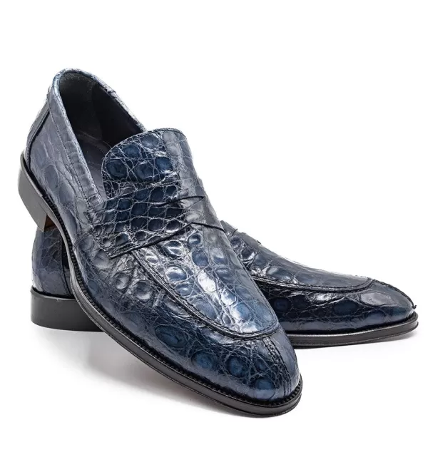 zelli_roma_genuine_crocodile_slipon_loafer_15.webp Zelli Roma Genuine Crocodile Slip-On Loafer- Dress Shoes