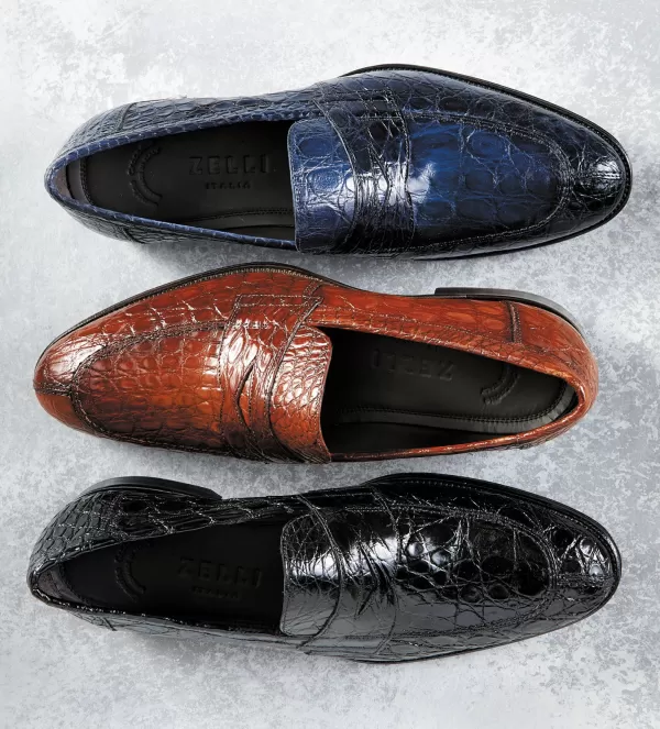zelli_roma_genuine_crocodile_slipon_loafer_17.webp Zelli Roma Genuine Crocodile Slip-On Loafer- Dress Shoes