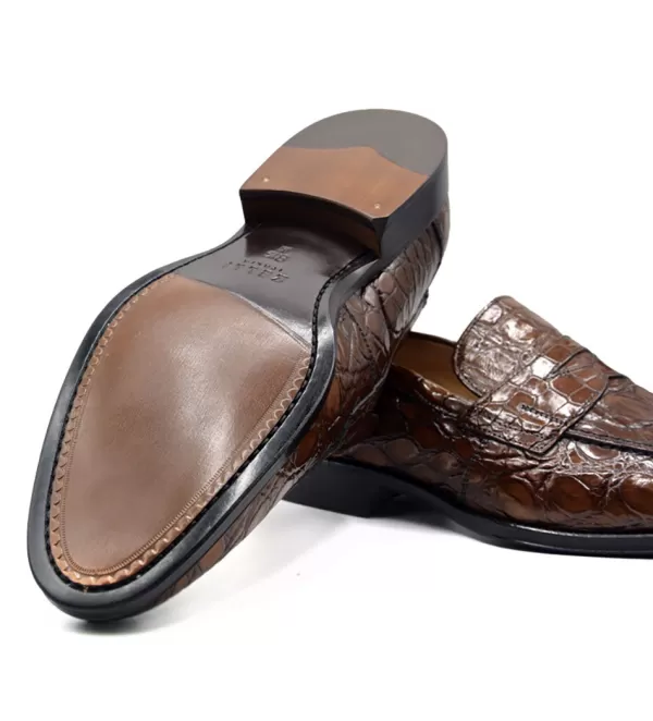 zelli_roma_genuine_crocodile_slipon_loafer_4.webp Zelli Roma Genuine Crocodile Slip-On Loafer- Dress Shoes